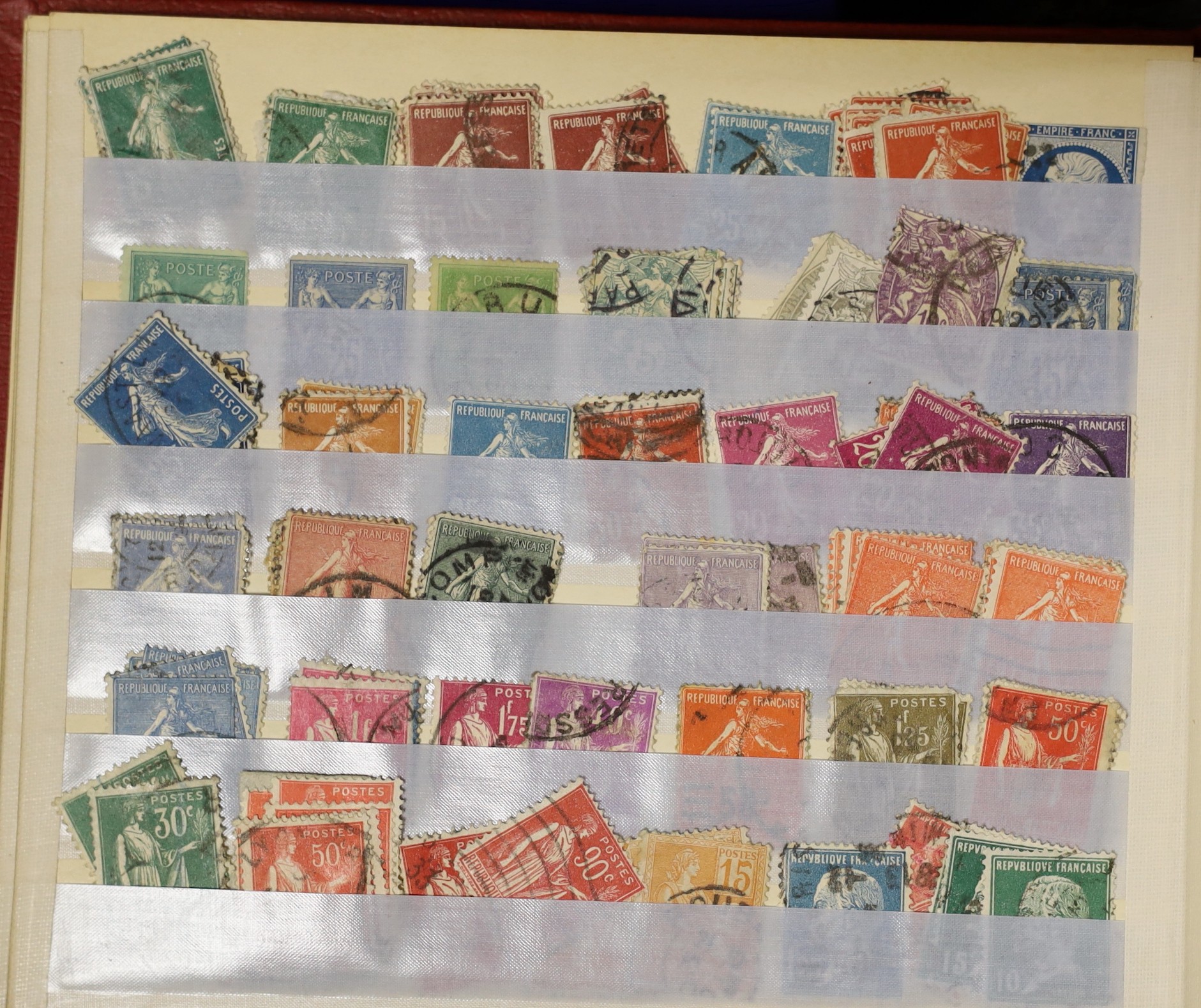 World stamps in several albums, stock books with G.B. British Commonwealth and foreign